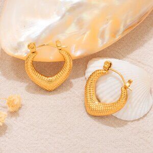 3/$35 18k Gold Plated Drop Dangle Stud Earrings Stainless Steel Jewelry